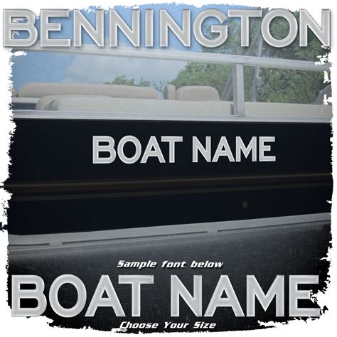 Domed Boat Name In The Bennington Font Logo V2