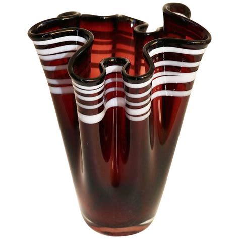Murano Glass Fazzoletto Handkerchief Vase 1960s For Sale At 1stdibs