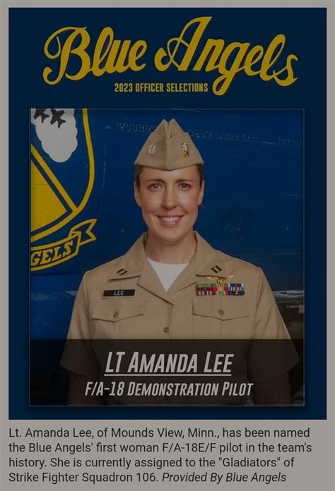 2023 Officer Selections Lt Amanda Lee Demonstration Pilot Lt Amanda Lee Of Mounds View Minn