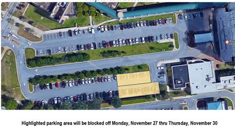 Gamma Knife Parking Lot Closure Parking And Transportation Ecu