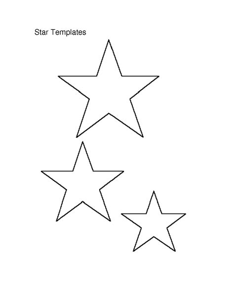 6 Best Images Of Small Star Stencils Free Printable Large Star