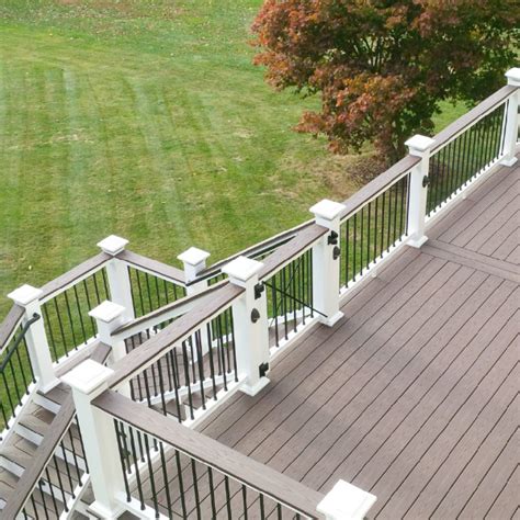 Azek rail should be installed using the same good building principles used to install wood or composite railing and in accordance with the local building codes and the installation guidelines. Railing Image Gallery - AZEK Premier - DecksDirect
