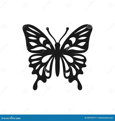 Butterfly Icon Butterfly Silhouette Vector Illustration Stock