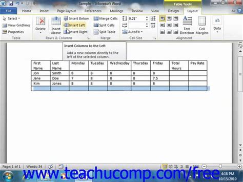 How To Add Rows In Word Table 2010 Brokeasshome