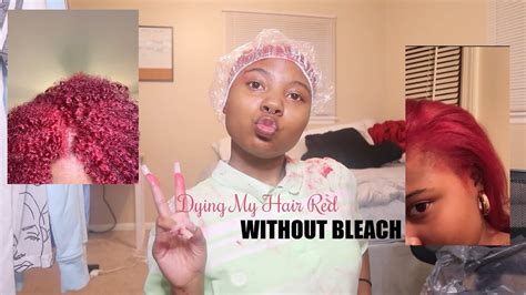 Surprisingly, wine red is an achievable shade without bleach. dying my hair red WITHOUT BLEACH - YouTube