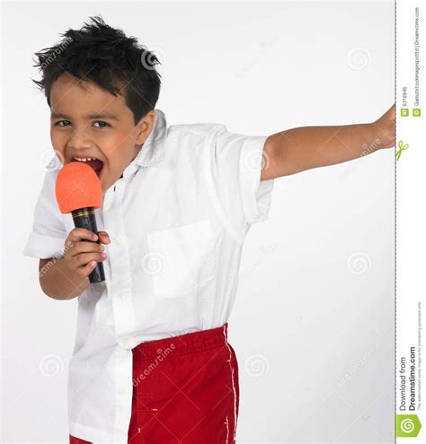 Indian Boy Singing Song Royalty Free Stock Image - Image ...