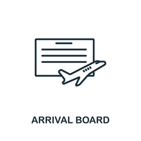 Arrival Board Icon From Airport Collection Simple Line Arrival Board