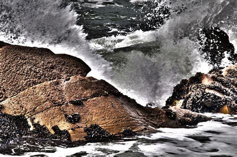 Waves Crashing On Rock Free Stock Photo Public Domain Pictures