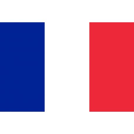 Hochwertige handtücher aus baumwolle mit bedruckter bordüre. Frankreich Flagge - Stickermaster