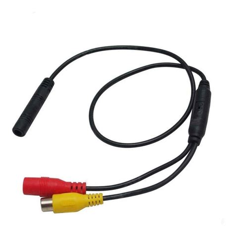 Pcs Car Reverse Backup Rear View Camera Pin Male Connector To Rca Wire Power Harness Jpeg