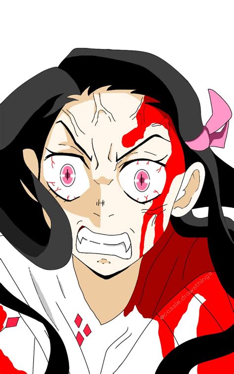 Angry Demon Nezuko Art Anime Kawaii