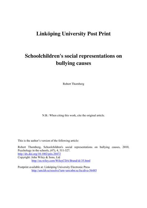 Read the concluding paragraph aloud. Bestseller: Position Paper About Bullying Introduction ...