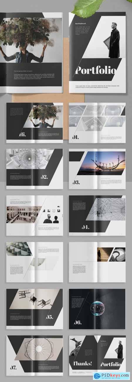 Portfolio Layout With Gray Accents 313866179 Free Download Photoshop