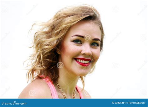 Smiling Blond Woman Stock Image Image Of Caucasian Head 33235461