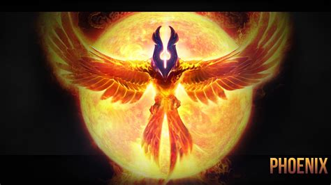 Dota 2 Magic Bird Sun Phoenix Games Fantasy Creature Wallpapers