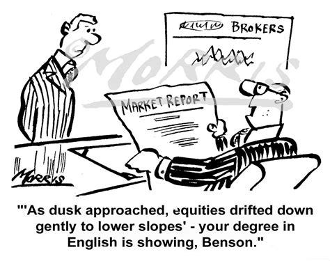 Broker Market Report Cartoon Ref 0122bw Business Cartoons