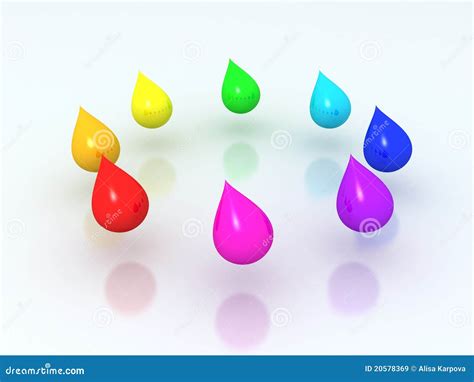 Color Paint Droplets Stock Illustration Illustration Of Isolated