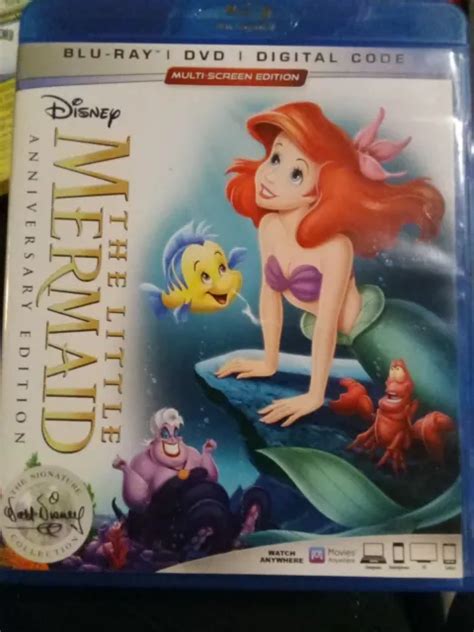 item 951 the little mermaid anniversary edition ~ disney blu ray dvd 2 00 picclick