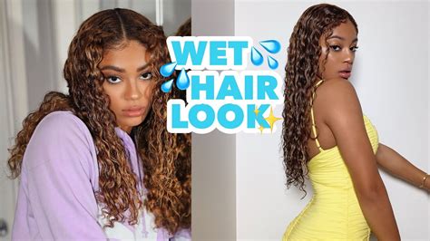 the ‘wet hair look on curly hair tutorial jasmeannnn youtube