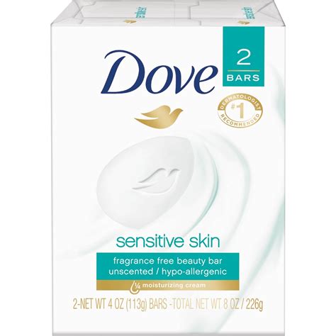 Dove Sensitive Skin Bar Soap 2 Pk Body And Bath Beauty And Health