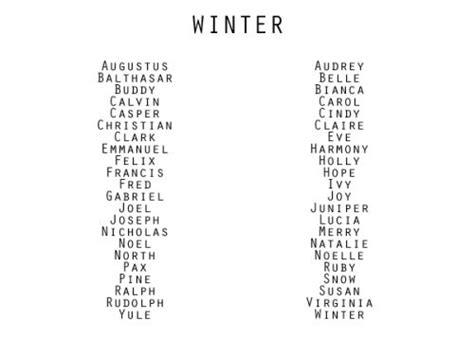Names Inspired By The Seasons Book Writing Tips Writing Prompts