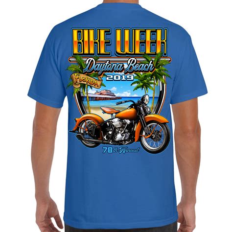 2019 Bike Week Daytona Beach Beach Shield Pocket T Shirt Ebay