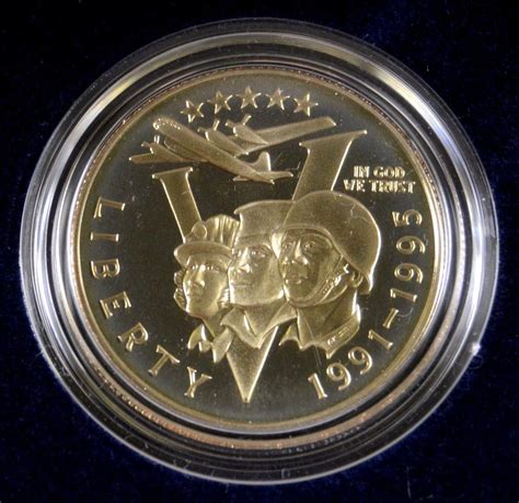 Us Mint World War Ii 50th Anniversary Commemorative Silver 2 Coin Proof
