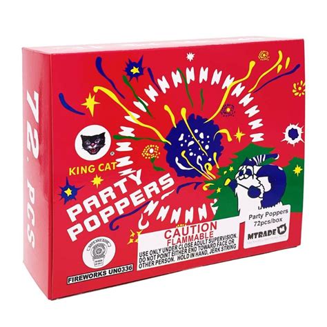 Champagne Party Poppers 72pc Cgsparty