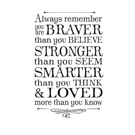 Always Remember You Are Braver Than You By Oldbarnrescuecompany