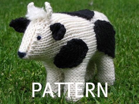 Cow Knitting Pattern Pdf Waldorf Toy Etsy Sheep Knitting Pattern