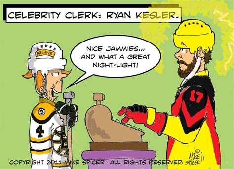 Mike Spicer Cartoonist Caricaturist Celebrity Clerk Ryan Kesler