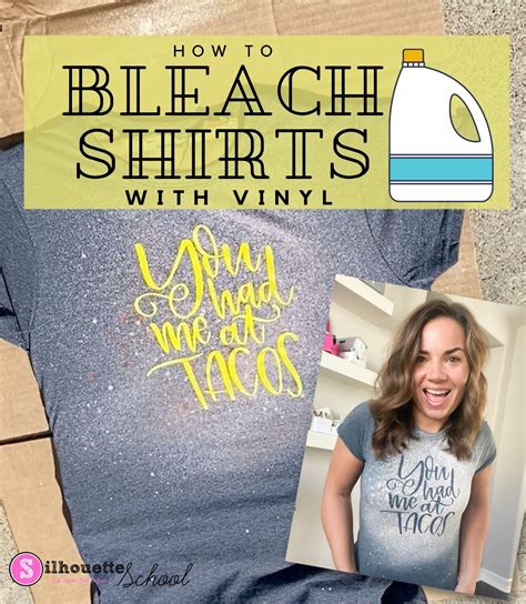 how to do bleach shirts with vinyl silhouette school