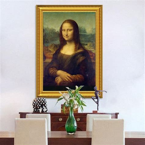 Classic Oil Painting Leonardo Da Vinci The Mona Lisa Smile Canvas