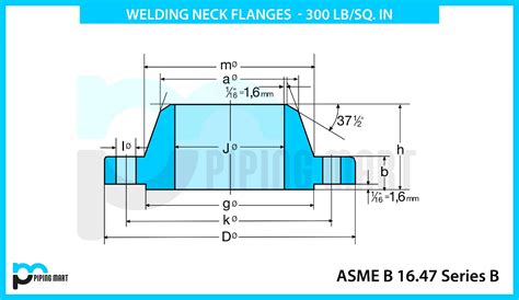 Dimension For Orifice Flanges Welding Neck Asme B Class
