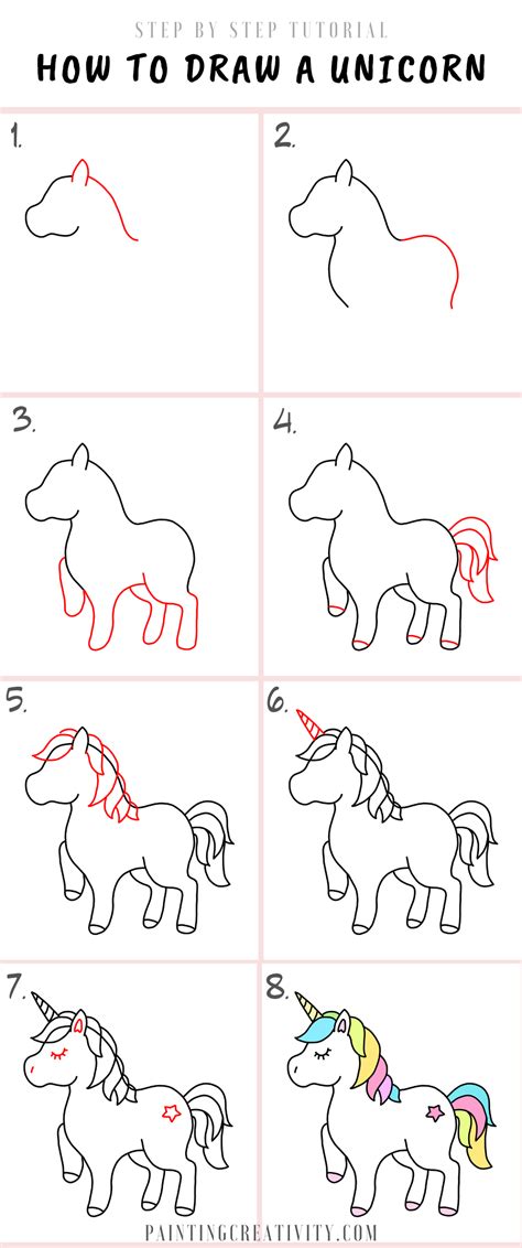 How To Draw A Unicorn Step By Step Easy Unicorn Drawing Guide My Xxx Hot Girl