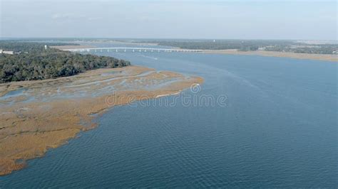Aerial View Of Beaufort And Port Royal South Carolina And Coastline