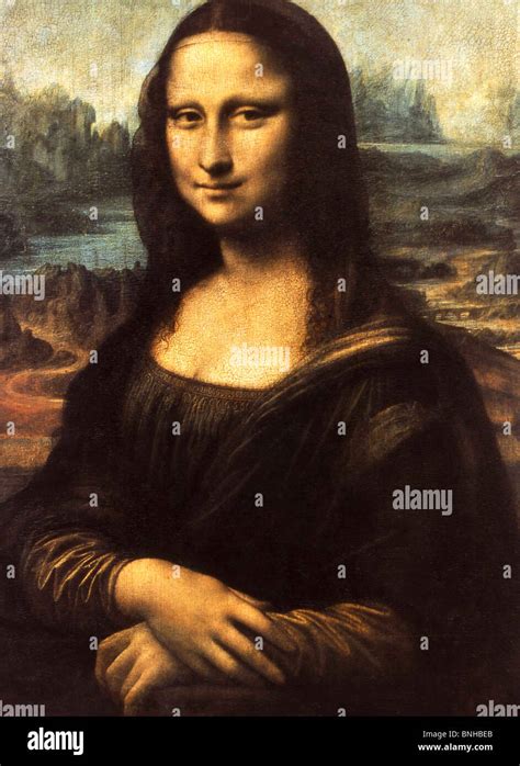 Fine Arts Leonardo Da Vinci 1425 1519 Painting Mona Lisa Stock