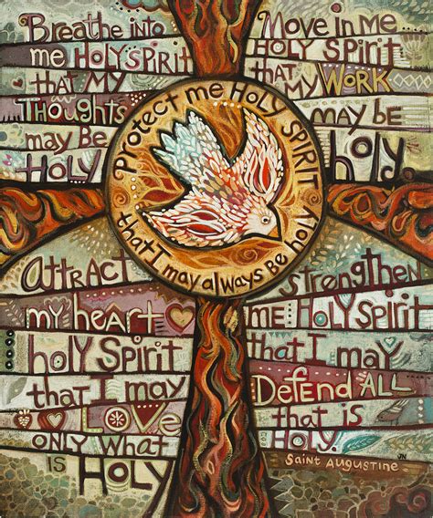 Holy Spirit Prayer By St Augustine Painting By Jen Norton
