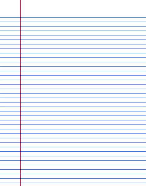 Printable Notebook Paper College & Wide Ruled