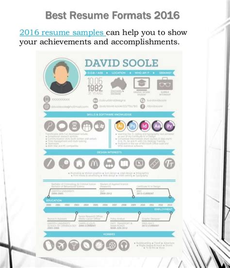 The Best Resume Formats 2016