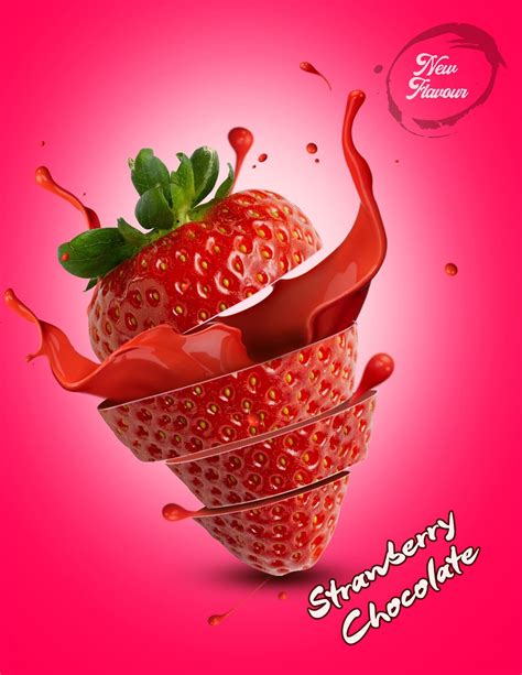 Poster Design Strawberry Flavor