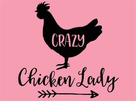 Crazy Chicken Lady Svg Cutting File Ai Printable Png And Dxf Etsy