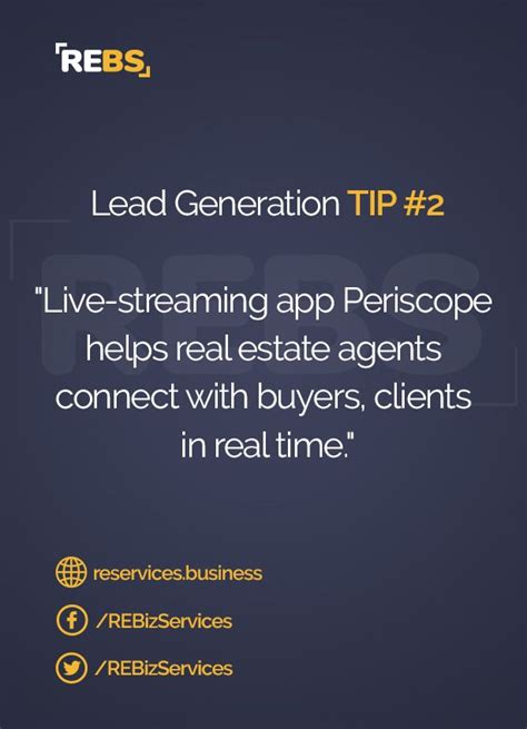 With the supra ekey app, you can sell real estate safely and efficiently while having numerous business capabilities at your fingertips. Live-streaming app Periscope helps real estate agents ...
