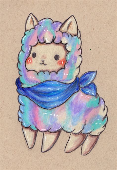Sheep Cute Colourful Drawing Christabelle Art And Things
