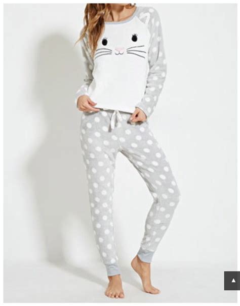 pjs f21 cute sleepwear sleepwear and loungewear nightwear lingerie sleepwear cat pajamas