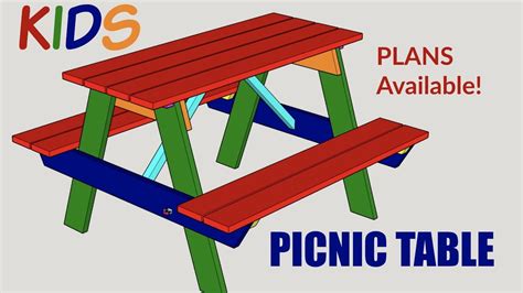 Kids Picnic Table Woodworking Project With Plans Youtube