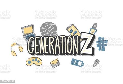 Generation Z Poster Vector Concept Illustration Stock Illustration