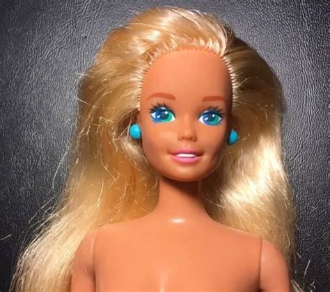 Barbie Doll Mattel Vintage Long Straight Blonde Blue Eyes