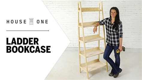 How To Build A Leaning Ladder Bookcase House One Youtube