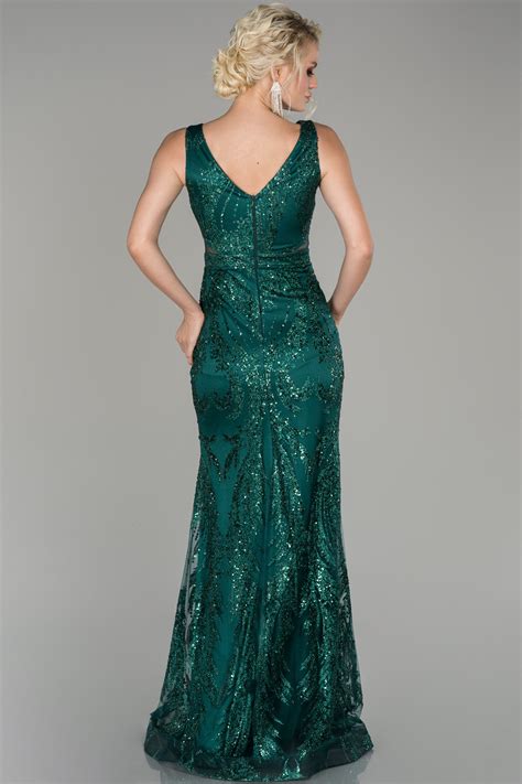 Emerald Green Long Mermaid Prom Dress Abu1477
